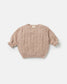 7AM Enfant Fuzzy Boxy Cable Sweater in Pecan