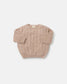 7AM Enfant Fuzzy Boxy Cable Sweater in Pecan