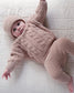 7AM Enfant Fuzzy Boxy Cable Sweater in Pecan