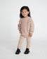 7AM Enfant Fuzzy Boxy Cable Sweater in Pecan