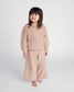 7AM Enfant Fuzzy Boxy Cable Sweater in Pecan