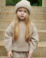 7AM Enfant Fuzzy Boxy Sweater in Taupe