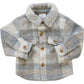Mebie Baby Plaid Shacket in Grey