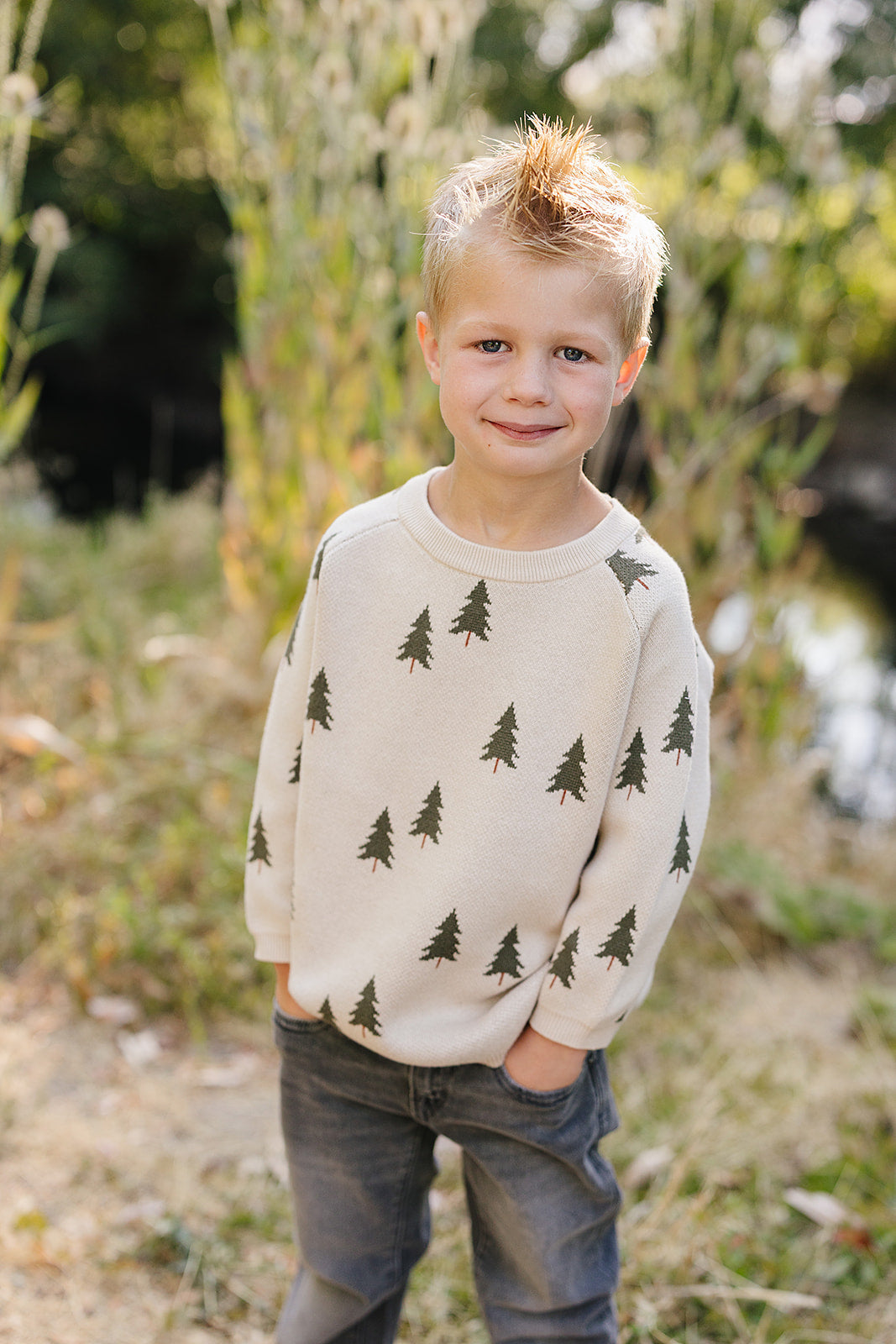 Mebie Baby Pine Tree Knit Sweater