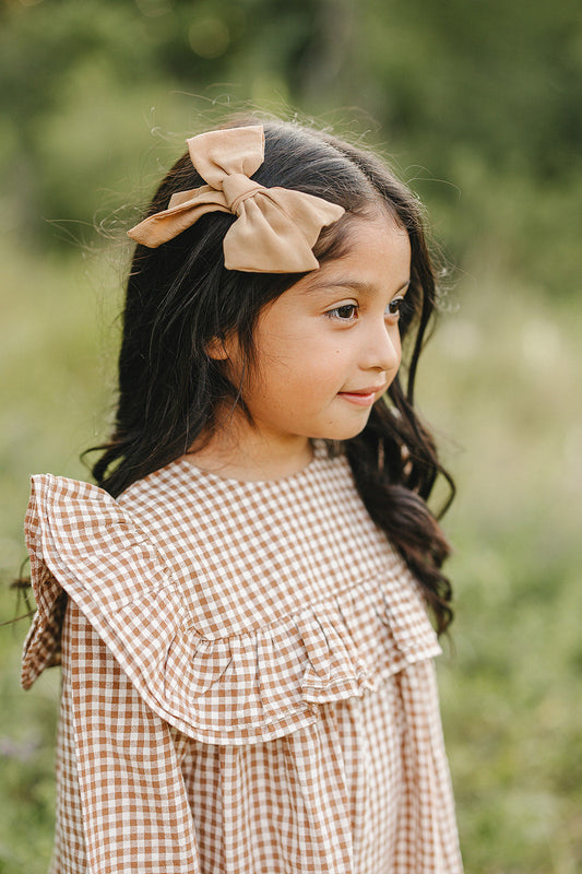Mebie Baby Gingham Ruffle Dress