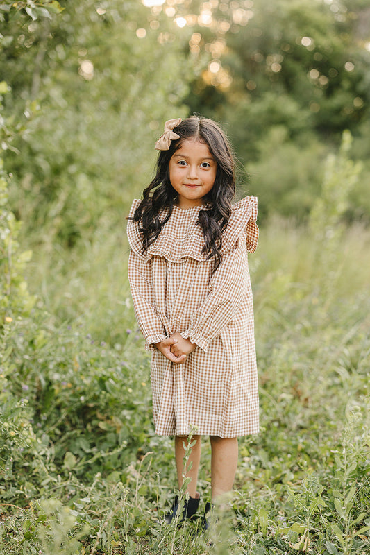 Mebie Baby Gingham Ruffle Dress