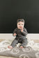 Mebie Baby Charcoal Smiley Plush Blankets