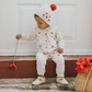 Petit Lem Knit Playsuit in Poppy Print