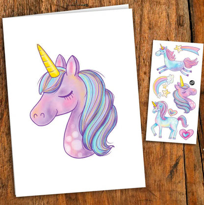 Pico Gretting Card and Temporary Tattoo/Sticker Sets