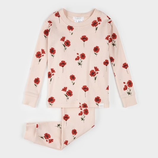 Petit Lem 2 Piece Pj Set in Poppy Print