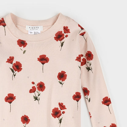 Petit Lem 2 Piece Pj Set in Poppy Print