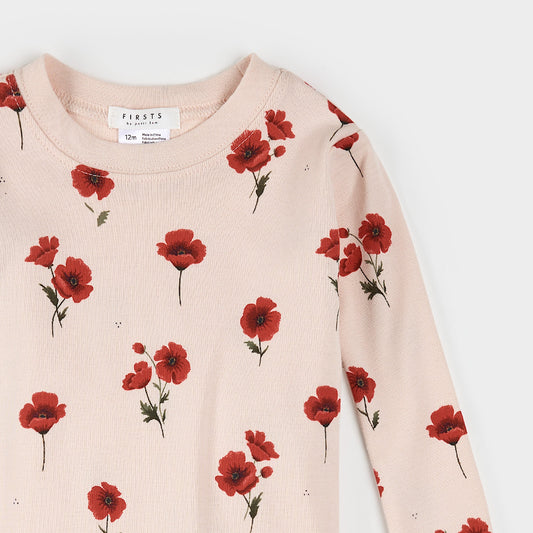 Petit Lem 2 Piece Pj Set in Poppy Print