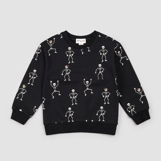 Miles the Label Dancing Glow-in-the-Dark Skeletons Halloween Sweatshirt