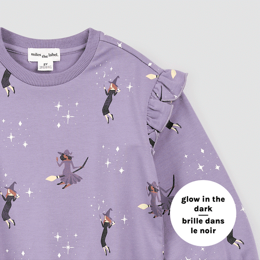 Miles the Label Witches Glow-in-the-Dark Twilight Halloween Sweatshirt