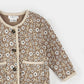 Petit Lem Quilted Cardigan in Sand Dune Floral