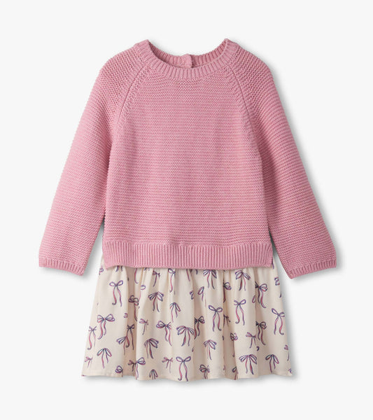 Hatley Sweater Dress in Painted Bows