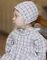 Quincy Mae Woven Baby Bonnet in Blue Plaid