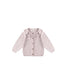 Quincy Mae Ruffle Collar Cardigan in Lilac