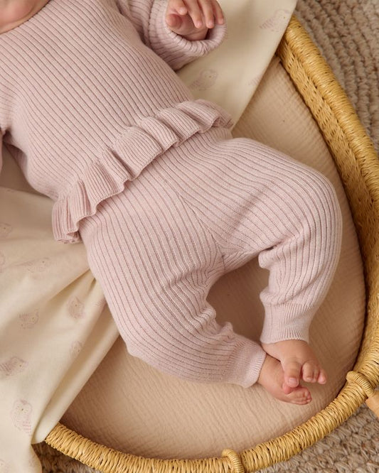 Quincy Mae Rib Knit Legging in Lilac