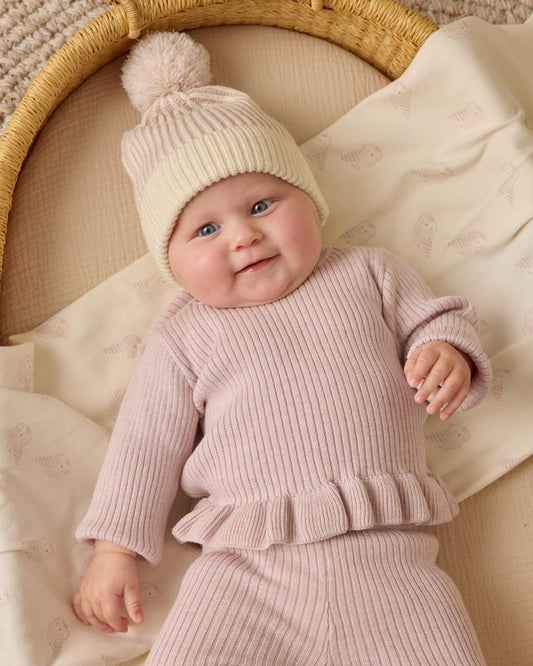 Quincy Mae Rib Knit Legging in Lilac