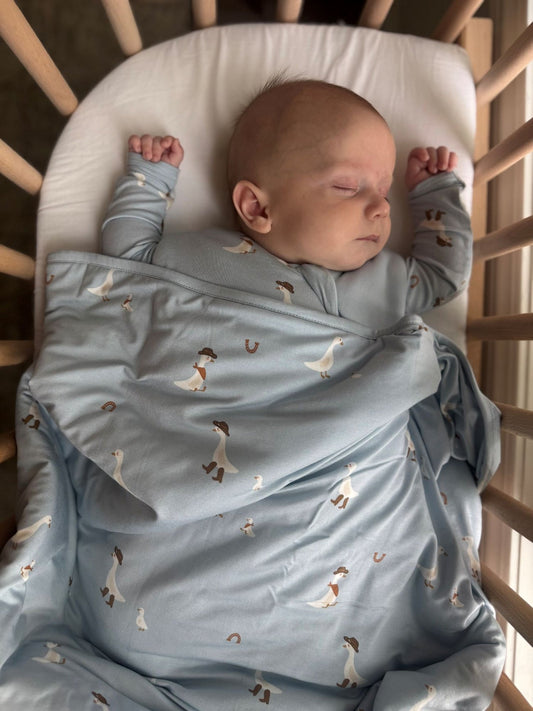 Günamüna Toddler Cloud Blanket in Cowboy Goose