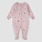 Petit Lem Footed Sleeper in Snowglobe on Violet