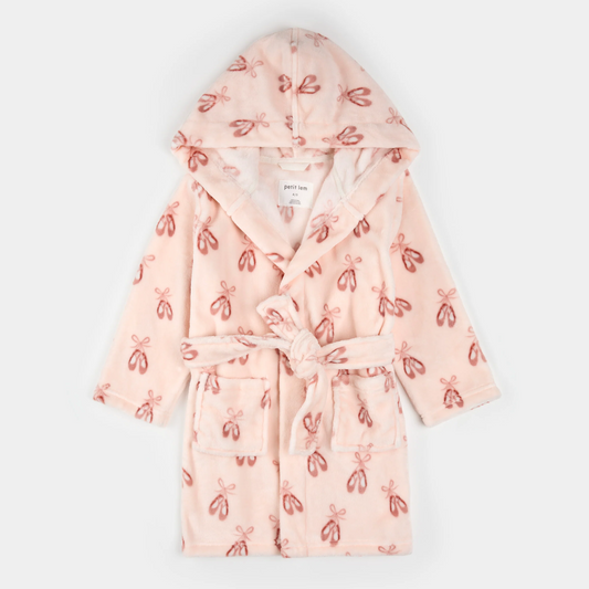 Petit Lem Plush Robe in Ballet Slippers
