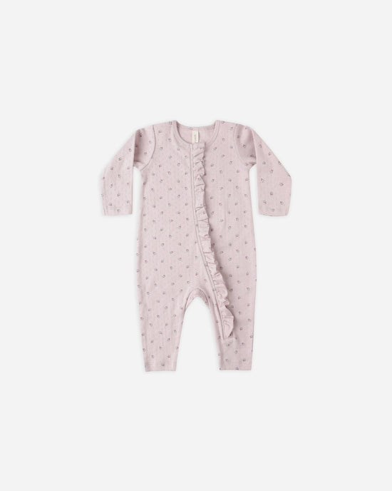 Quincy Mae Ruffle Jumpsuit in Lilac Ditsy