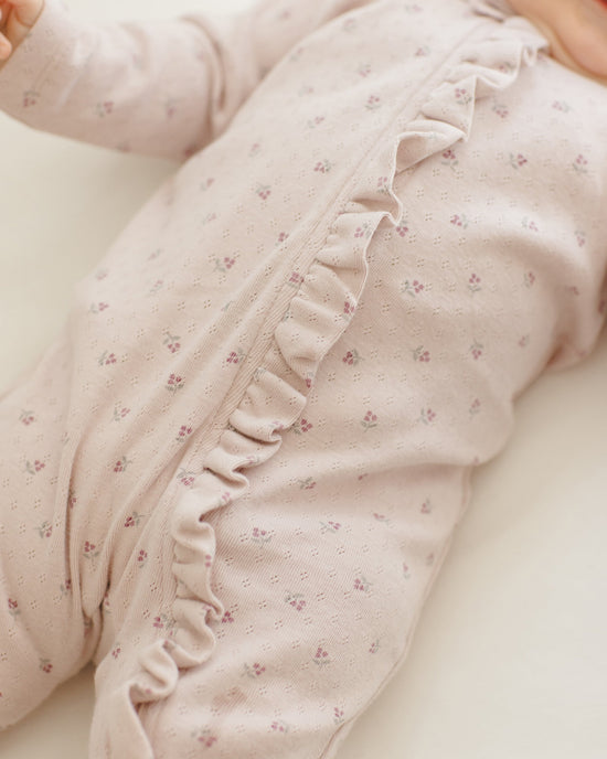 Quincy Mae Ruffle Jumpsuit in Lilac Ditsy
