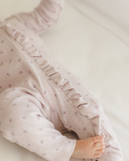 Quincy Mae Ruffle Jumpsuit in Lilac Ditsy