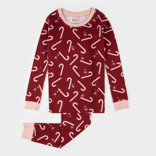 Petit Lem 2 Piece Pj Set in Candy Cane