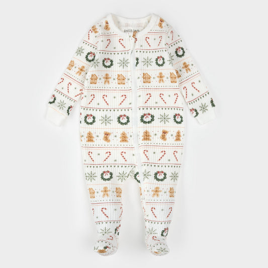 Petit Lem Thermal Sleeper in Holiday Treats Fair Isle