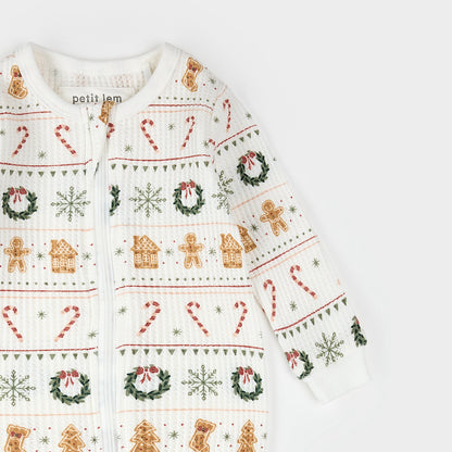 Petit Lem Thermal Sleeper in Holiday Treats Fair Isle