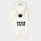 Petit Lem Snow Cute Snowman Sherpa Playsuit