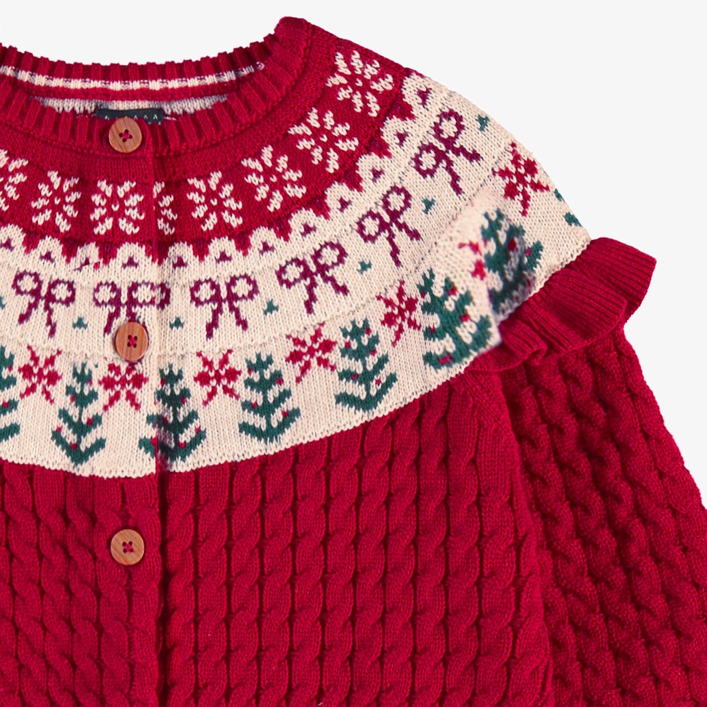 Souris Mini Knit Christmas Cardigan