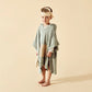 Wilson and Frenchy Organic Terry Hooded Poncho in Pistachio