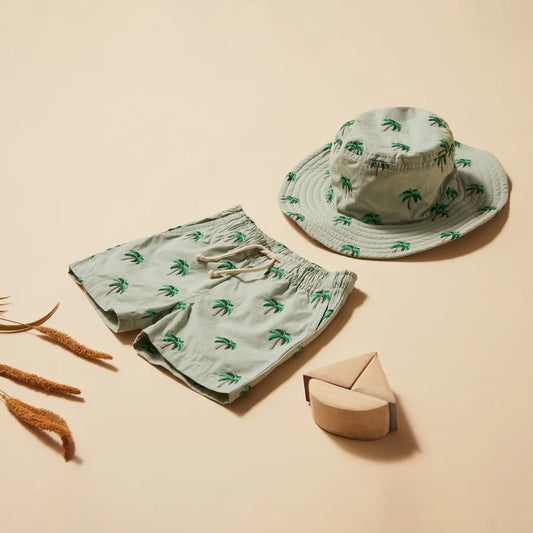Wilson and Frenchy Swim Sun Hat in Forest Palm