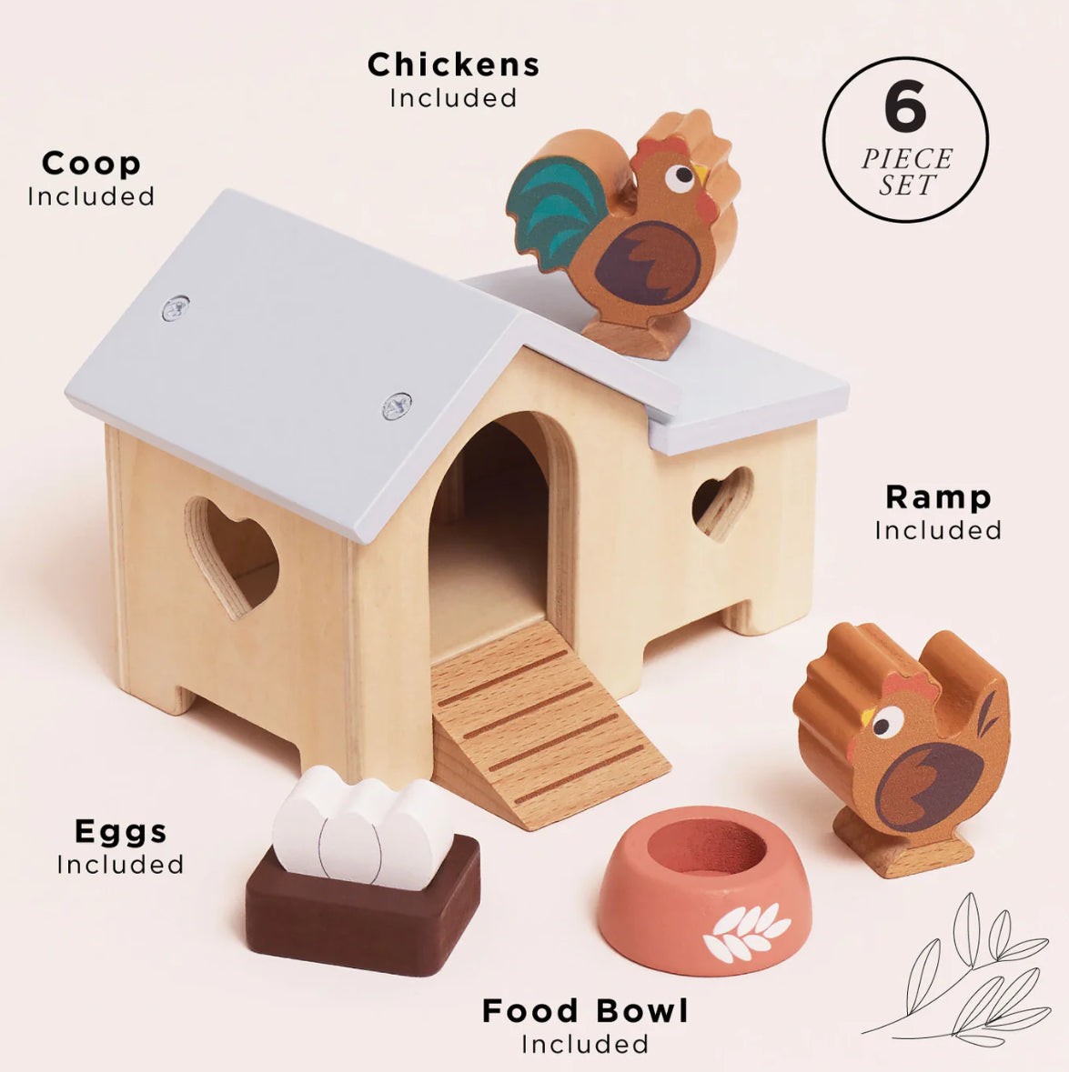 Le Toy Van Wooden Chicken Coop Set