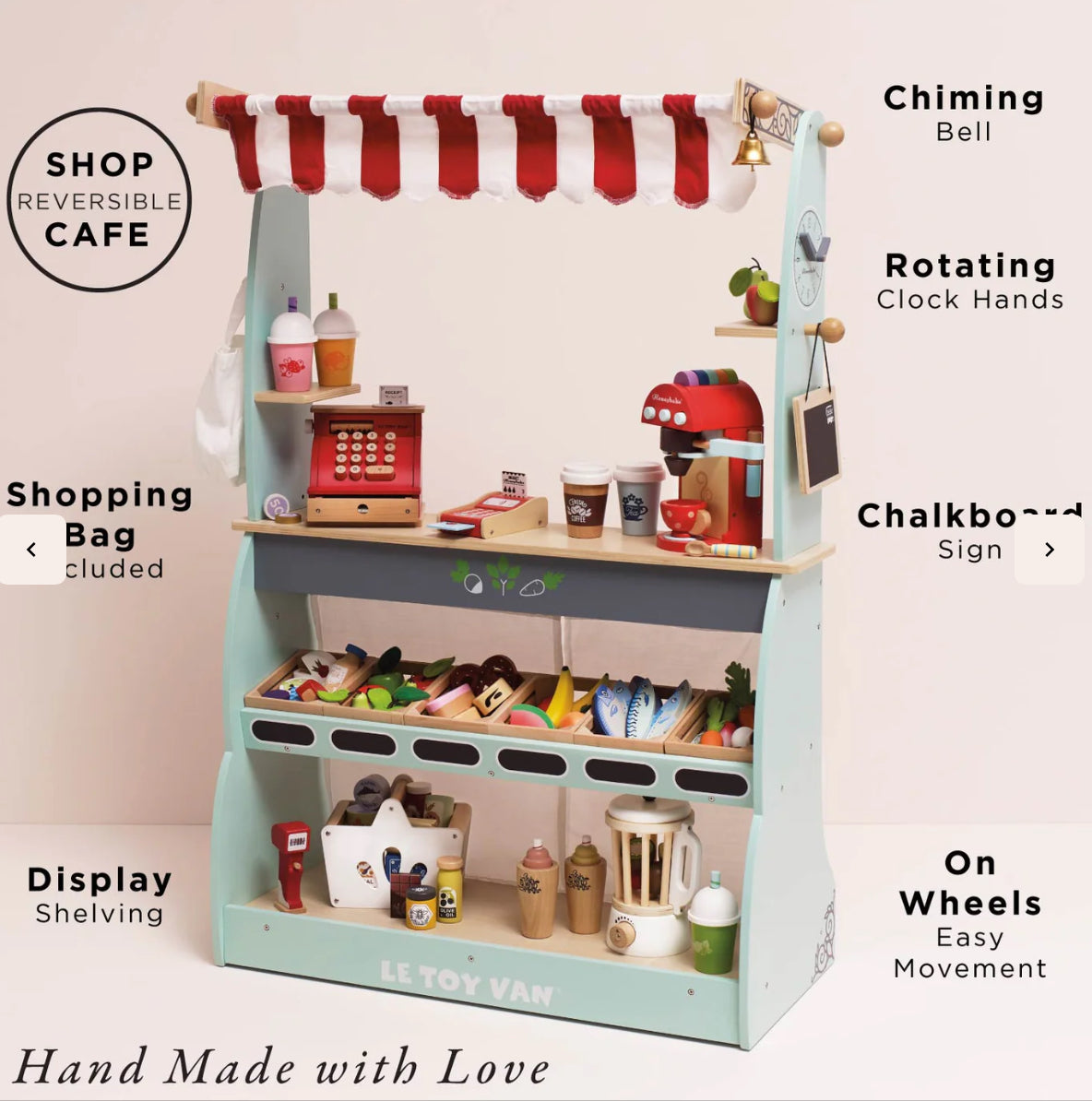 Le Toy Van Wooden Shop & Cafe Market Stand