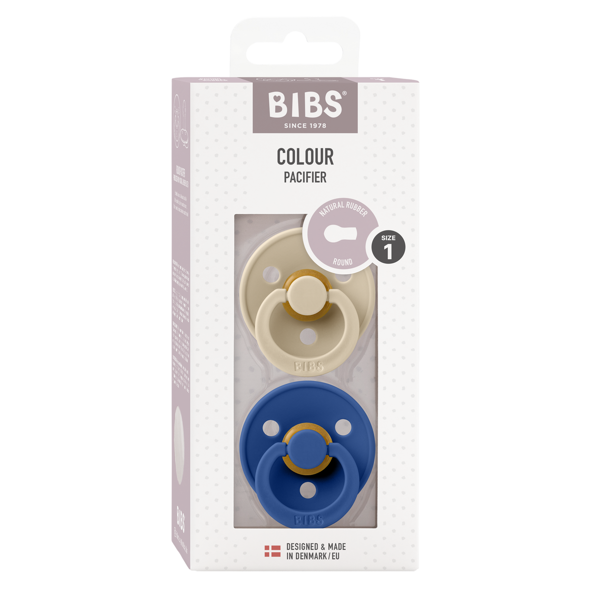 BIBS Original Colour Series Natural Latex Pacifiers