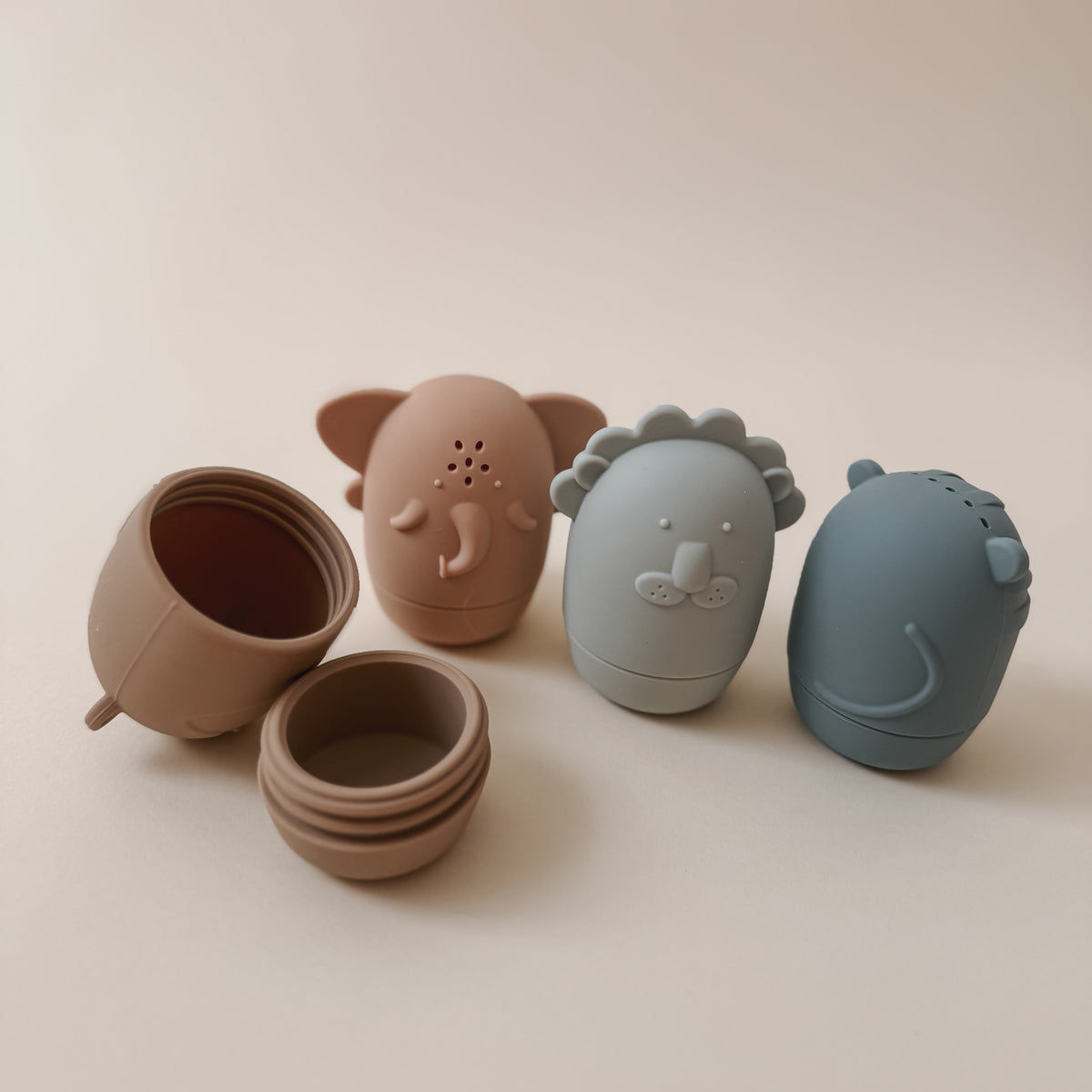 Nouka Bath Toy Set - Soft Safari