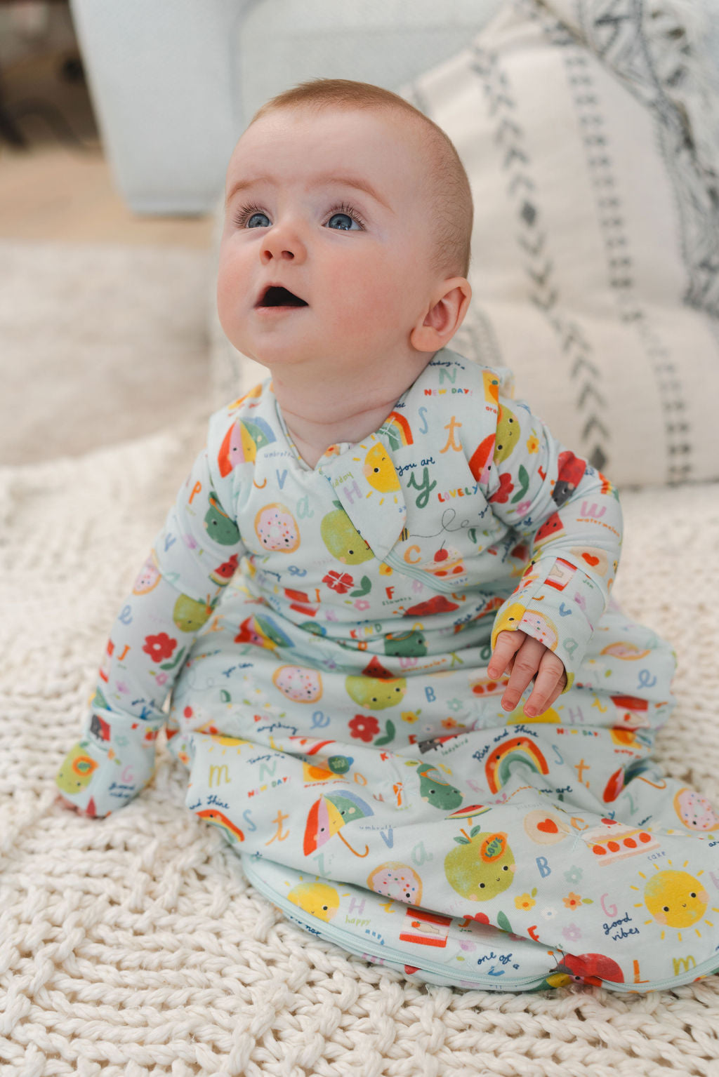 Loulou Lollipop 1.0 TOG Sleep Bag in Alphabet Smiles