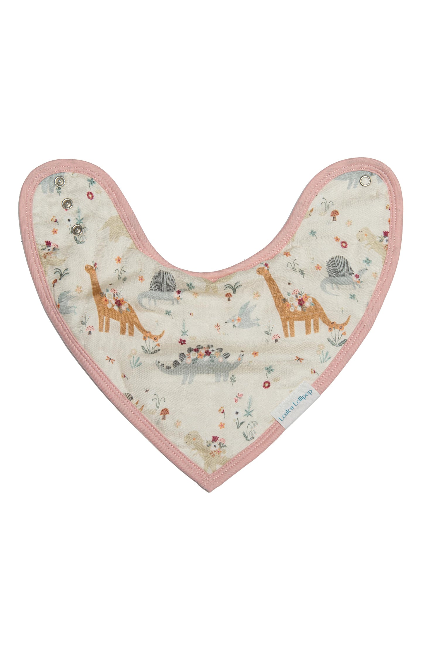 LouLou Lollipop Bandana Bib Set in Baby Dinomite