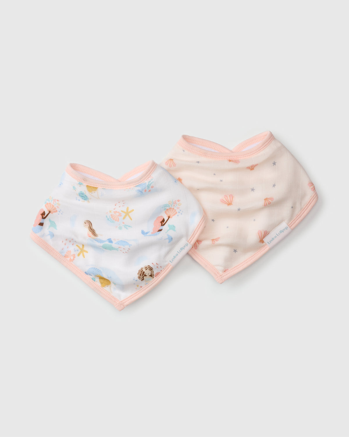 LouLou Lollipop Bandana Bib Set in Mermaids