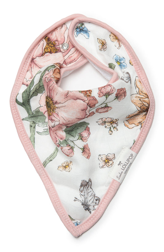 LouLou Lollipop Bandana Bib Set in Secret Garden