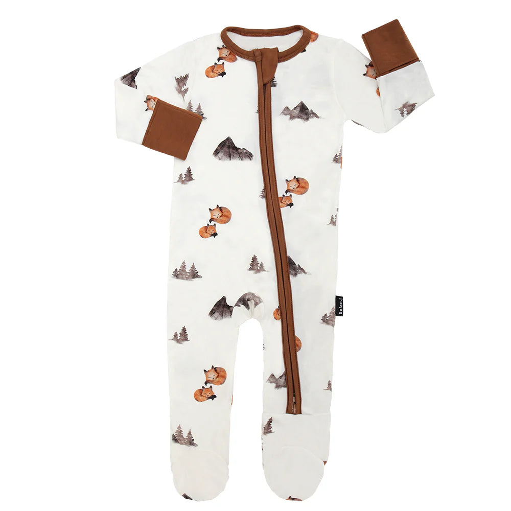Belan J Bamboo Footed Sleeper in Foxes (Preemie Size)
