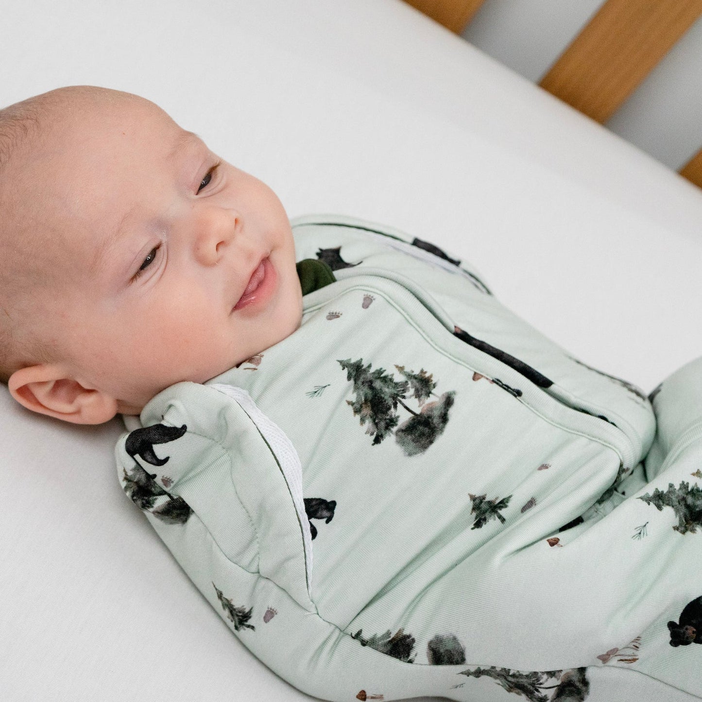 Belan J Convertible Swaddle Sack in Black Bears