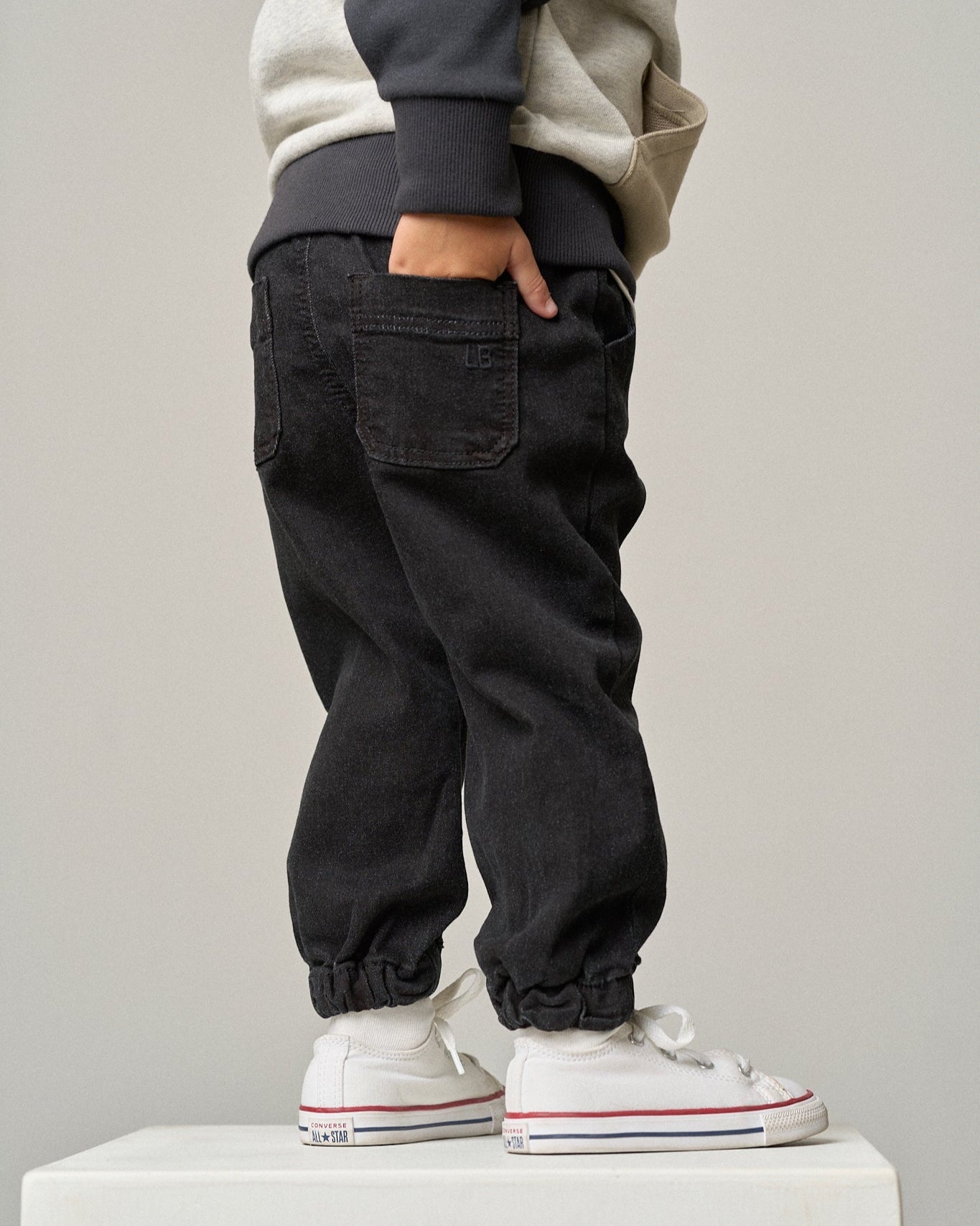 Little Bipsy Denim Jogger in Black