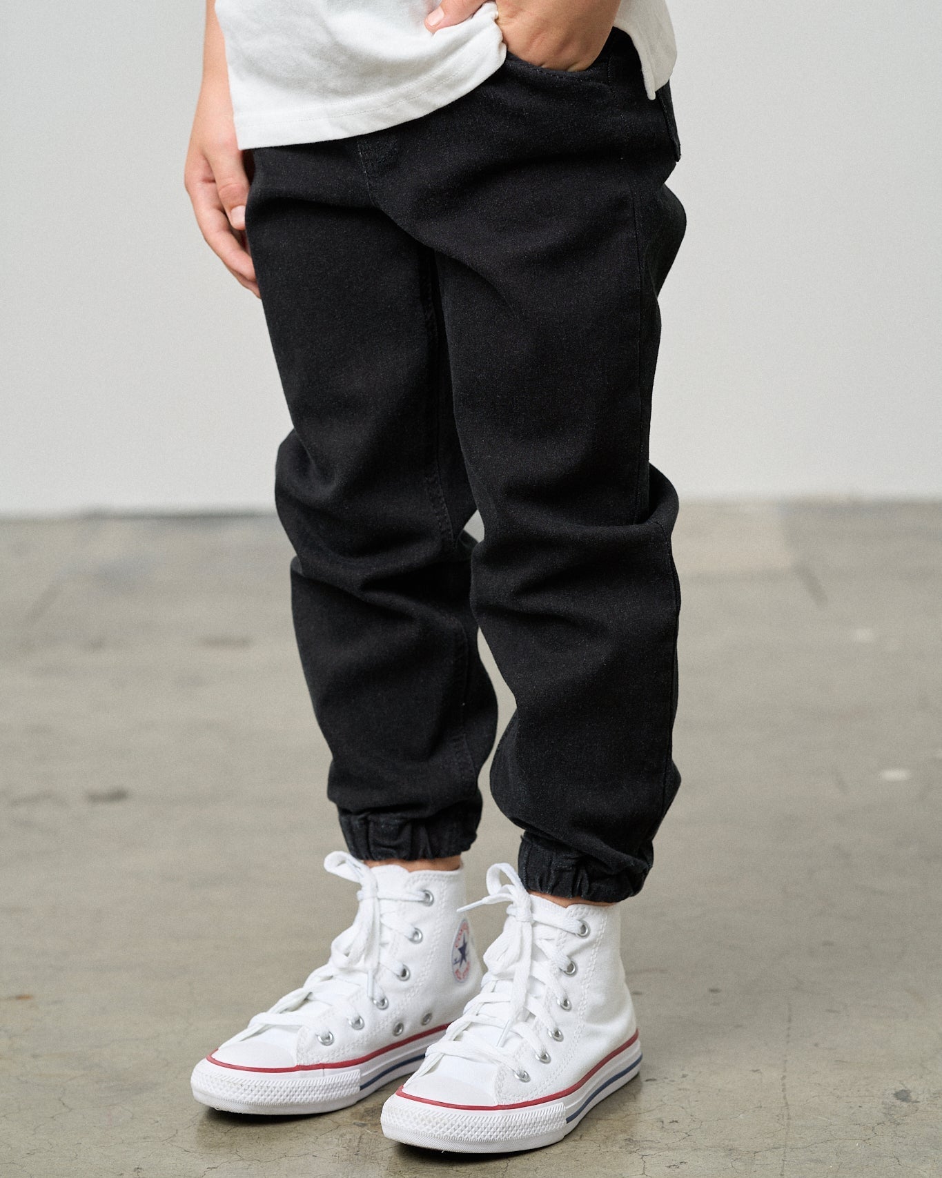 Little Bipsy Denim Jogger in Black