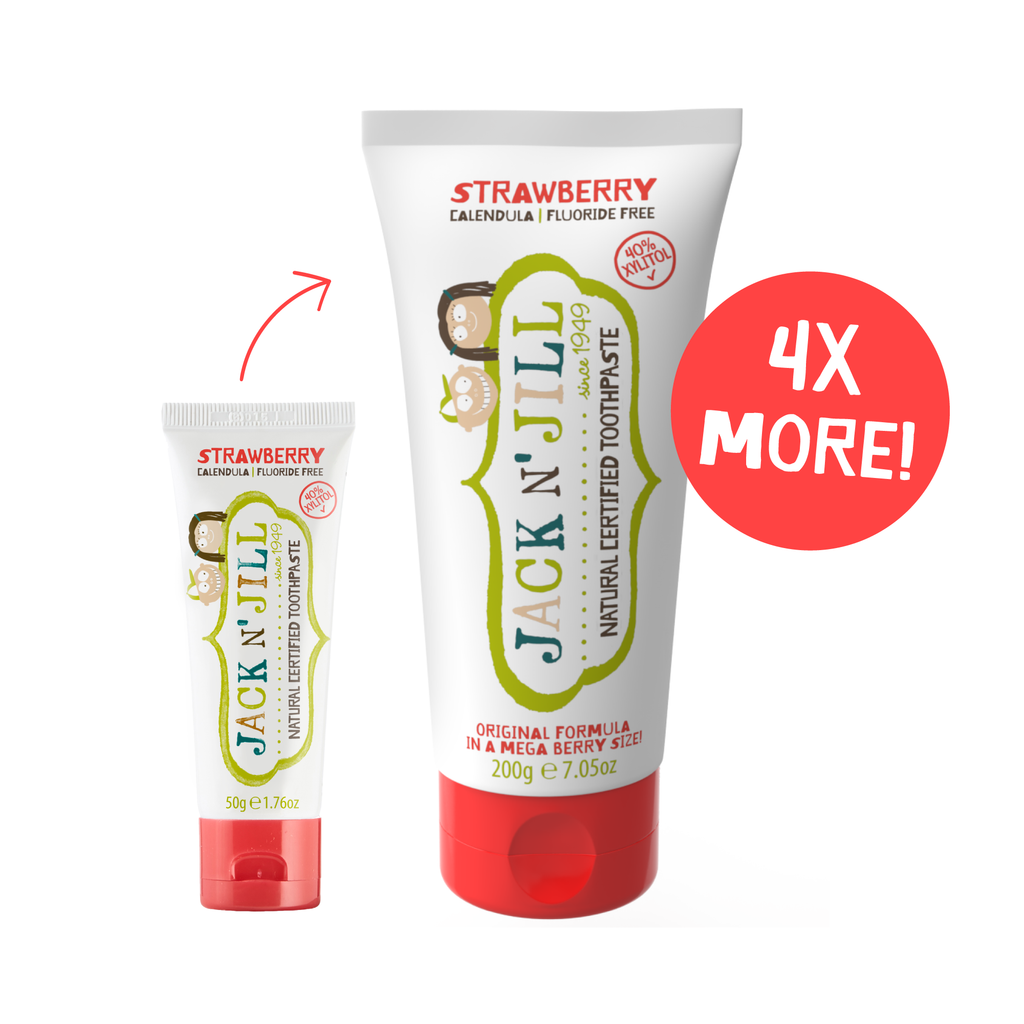 Jack N’ Jill Organic Fluoride Free Toothpaste - Mega Strawberry 200g